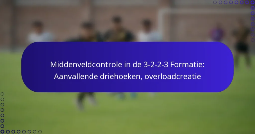 Middenveldcontrole in de 3-2-2-3 Formatie: Aanvallende driehoeken, overloadcreatie