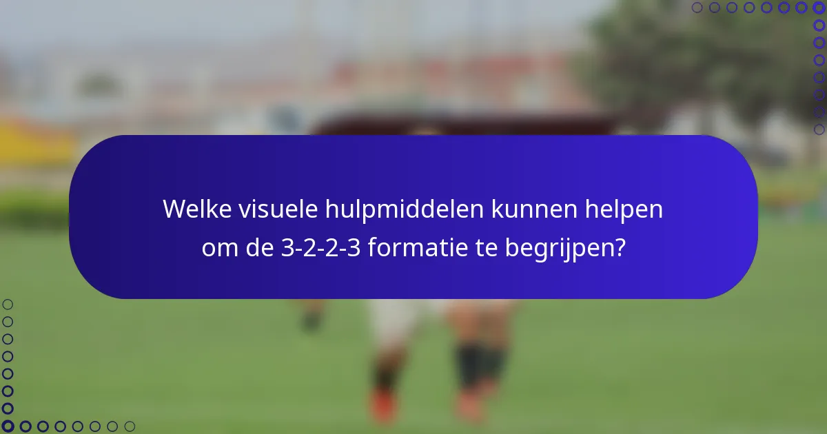 Welke visuele hulpmiddelen kunnen helpen om de 3-2-2-3 formatie te begrijpen?